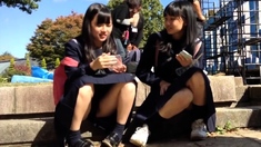 Japanese teen in school uniform