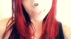 Naughty redhead webcam babe