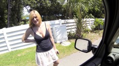 Stunning blonde gets picked up on the street and pounded hard in POV