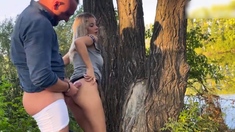 Sexy StepSister Gets a Hard ASS Fuck in the Forest