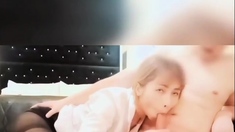 UNCENSORED CFNM japanese blowjob with messy cumshot