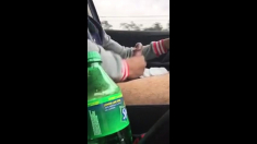 Arab guy jacking off in car