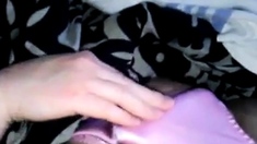 Gf gives pantyjob cum