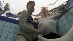 Teen Gives Handjob In Public Pool