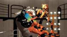 Sex male android bangs hard a hot woman in the sci-fi lab